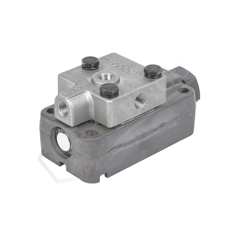Tritenco A-5000 Slave Valve - Left Side Profile Left Side Profile Of Tritenco A 5000 Slave Valve Highlighting Durable Construction And Connection Ports